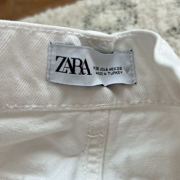 Zara White Wide Leg Jeans Size 4 - Picture 4 of 9